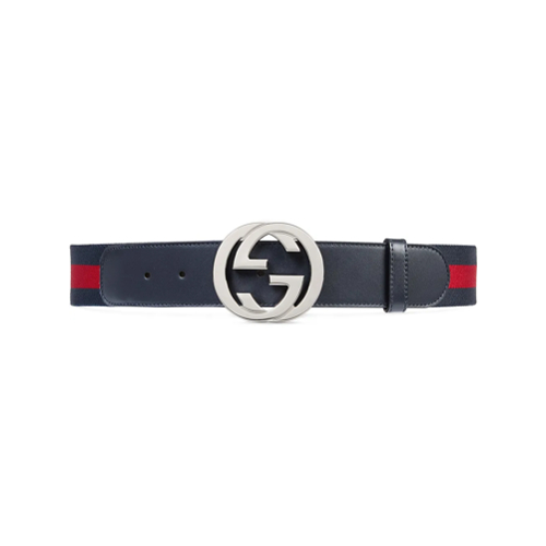 Gucci Web belt with G buckle - Blue