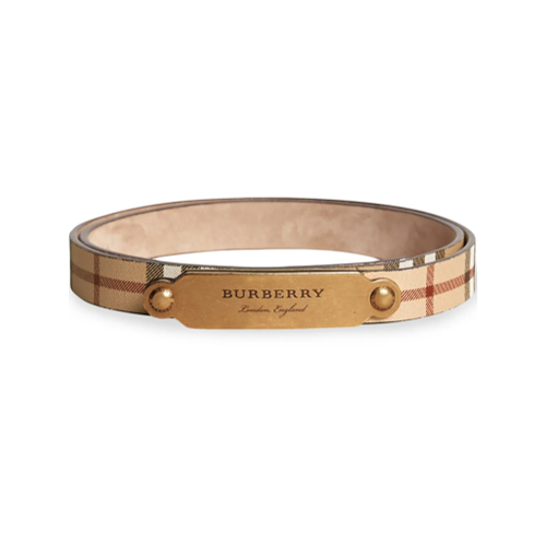Burberry plaque buckle Haymarket Check belt - Brown