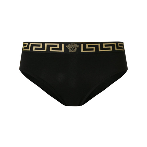 Imagen principal de producto de Versace bragas con cinturilla Grecca - Negro - Versace