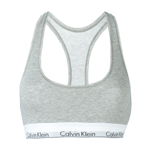 Imagen principal de producto de Calvin Klein Underwear sujetador con logo - Gris - Calvin Klein