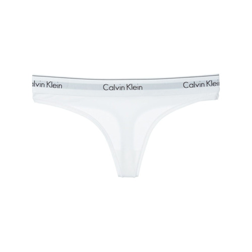 Imagen principal de producto de Calvin Klein Underwear tanga con logo estampado en la cinturilla - Blanco - Calvin Klein