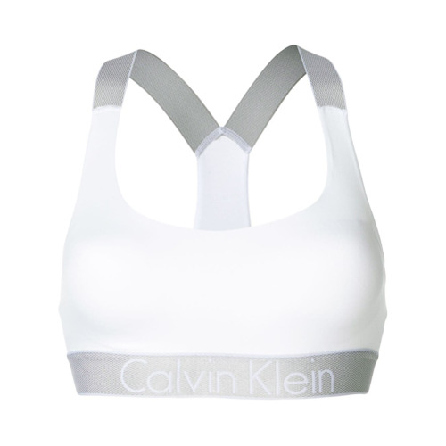Imagen principal de producto de Calvin Klein sujetador con cinta del logo - Blanco - Calvin Klein