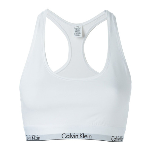 Imagen principal de producto de Calvin Klein Underwear sujetador deportivo elÃ¡stico con logo - Blanco - Calvin Klein