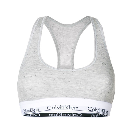 Imagen principal de producto de Calvin Klein Underwear sujetador con banda del logo - Gris - Calvin Klein