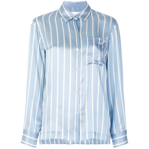 Imagen principal de producto de Asceno camisa de pijama a rayas - Azul - ASCENO