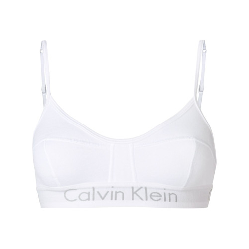Imagen principal de producto de Calvin Klein Jeans sujetador con banda del logo - Blanco - Calvin Klein