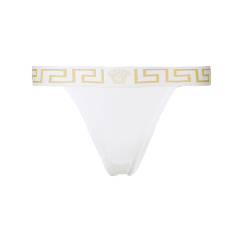 Imagen principal de producto de Versace tanga con estampado intarsia - Blanco - Versace
