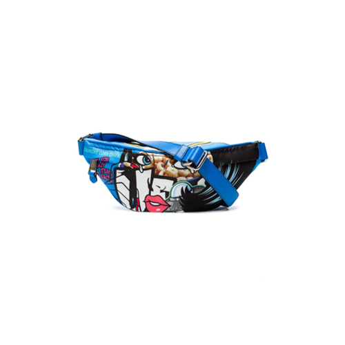 Moschino riÃ±onera con estampado de comic - Azul - Moschino | Mystilo