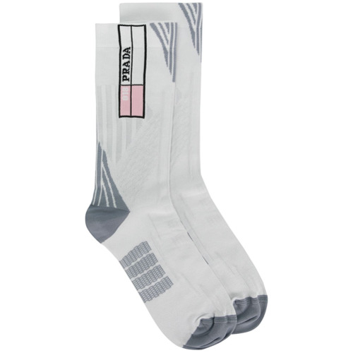 Imagen principal de producto de Prada calcetines con estampado del logo - Blanco - Prada