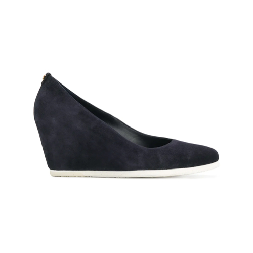 sapato plataforma preto camurça