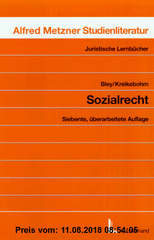 Sozialrecht (Alfred Metzner Studienliteratur) (German Edition)