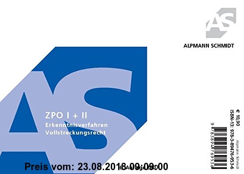Gebr. - Alpmann-Cards ZPO I + II Erkenntnisverfahren - Vollstreckungsrecht