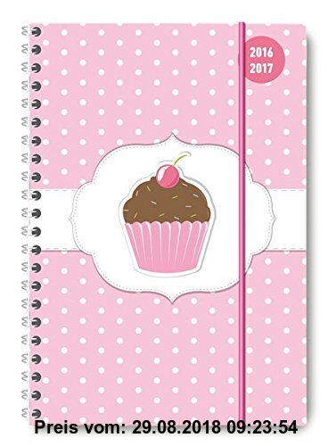 Gebr. - Collegetimer Cupcake 2016/2017 - Schülerkalender A5 - Weekly - Ringbindung - 224 Seiten
