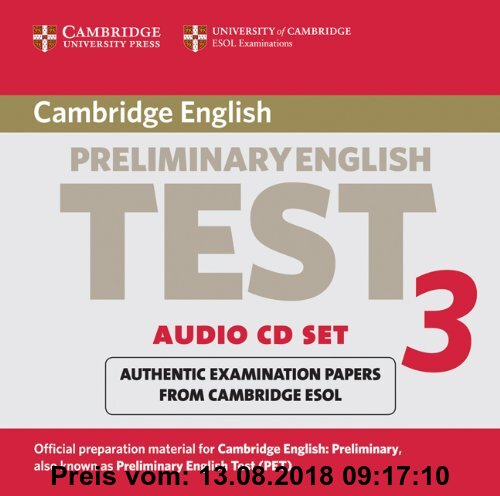 Gebr. - Cambridge Preliminary English Test 3 Audio CD Set: Examination Papers from University of Cambridge ESOL Examinations: Examination Papers from