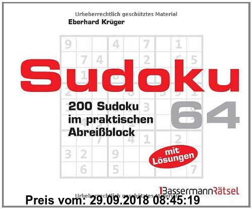 Gebr. - Sudoku Block 64: 200 Sudoku im praktischen Abreißblock