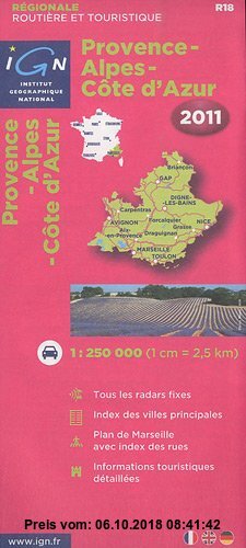 Gebr. - Provence Alpes Côtes d`Azur 2011. 1 : 250 000