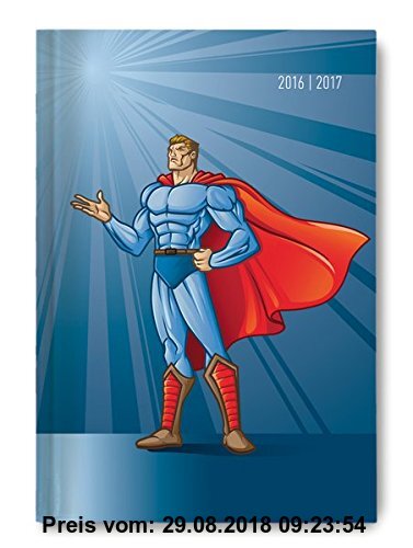 Gebr. - Collegetimer Pocket Superhero 2016/2017 - Schülerkalender A6 - Weekly - 224 Seiten