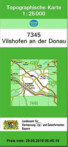 Gebr. - TK25 7345 Vilshofen: Topographische Karte 1:25000 (TK25 Topographische Karte 1:25000 Bayern)