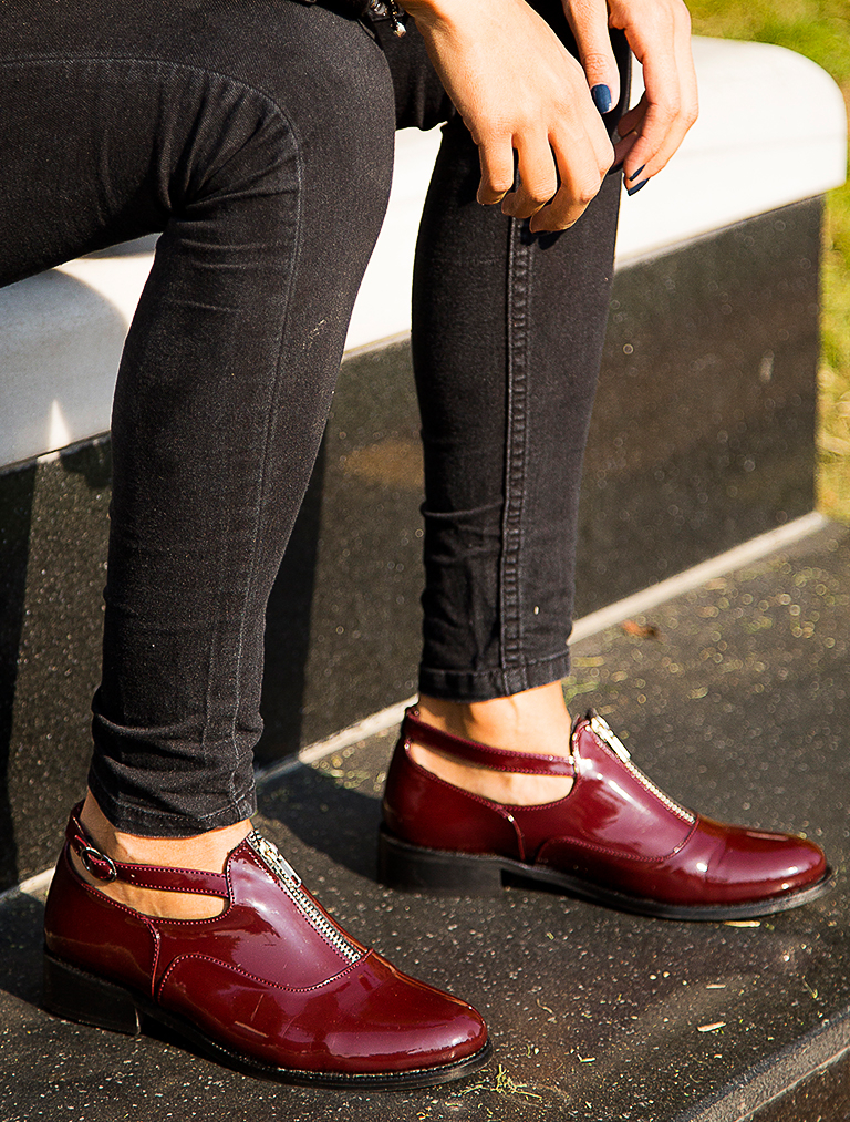 

Mecrea woman Rashna Oxford & Loafer Shoes, Claret red