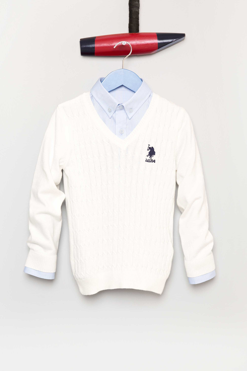 

US POLO ASSN Cardigan & Jumpers, Ecru
