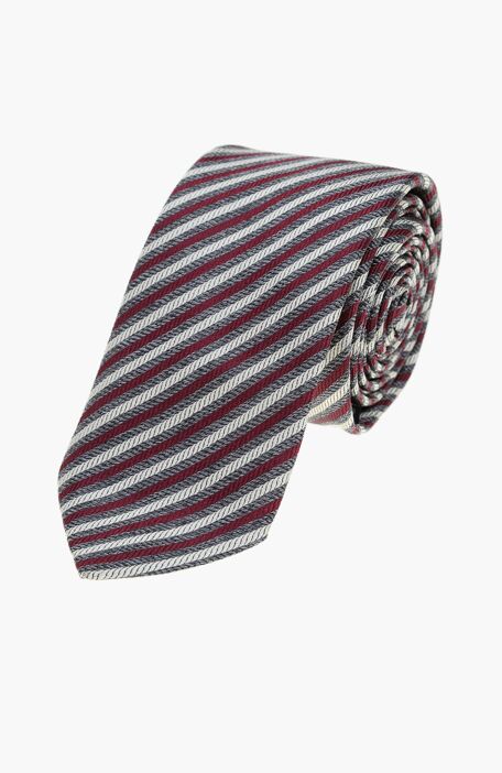 

NETWORK Tie & Bow Tie, Bordo-gri