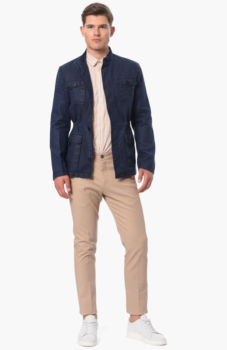 

GEORGE HOGG Jacket & Vest, Indigo blue