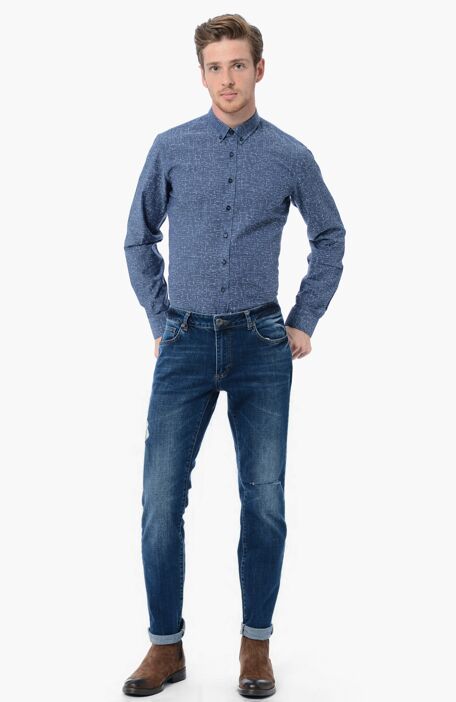 

NETWORK Shirt, Indigo blue