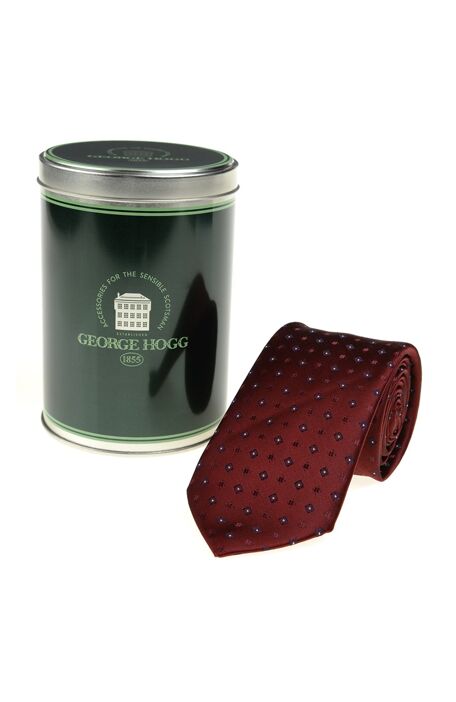 

GEORGE HOGG Tie & Bow Tie, Claret red