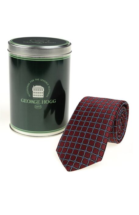 

GEORGE HOGG Tie & Bow Tie, Claret red
