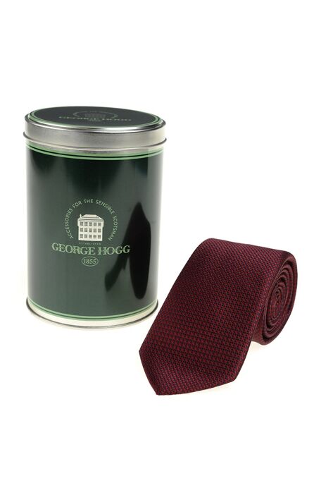 

GEORGE HOGG Tie & Bow Tie, Claret red